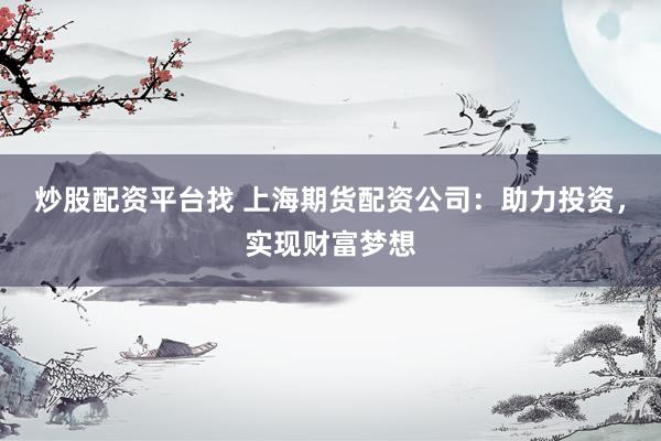 炒股配资平台找 上海期货配资公司：助力投资，实现财富梦想